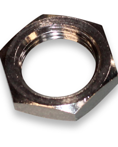 Hexagonal nut, brass nickel plated, 3/8"